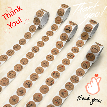 1000 matrica/5 tekercs, 2,5 cm-es kerek, sütési dekorációs kraftpapír olajág kézzel készített szerelmes matricák