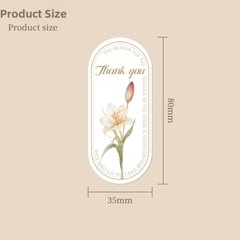 Vintage peen lilleline tänukleebisega pitseri silt käekoti pakendil dekoratiivne kleebis ovaalne inglise pitser