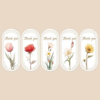 Vintage peen lilleline tänukleebisega pitseri silt käekoti pakendil dekoratiivne kleebis ovaalne inglise pitser