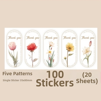 Vintage peen lilleline tänukleebisega pitseri silt käekoti pakendil dekoratiivne kleebis ovaalne inglise pitser