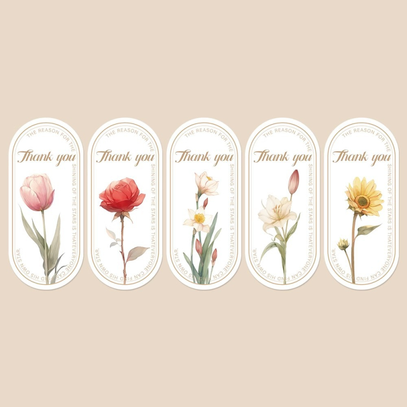 Vintage peen lilleline tänukleebisega pitseri silt käekoti pakendil dekoratiivne kleebis ovaalne inglise pitser