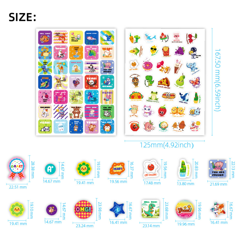 Piiriülesed ergutuskleebised 844 preemiakleebist. Ergutavad koomiksikleebised inglise keele ja laste õpetajatele.