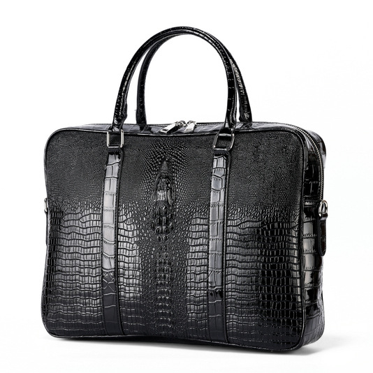 Moodne krokodillimustriga arvutikott meeste käekott äriportfell lihtne reisikott