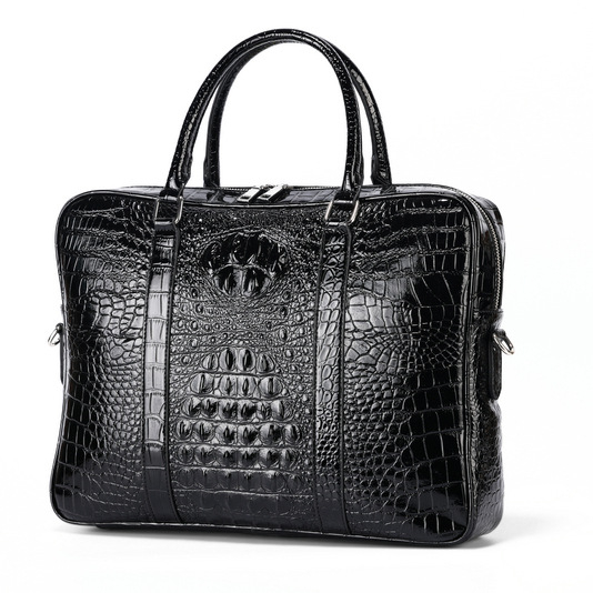 Moodne krokodillimustriga arvutikott meeste käekott äriportfell lihtne reisikott