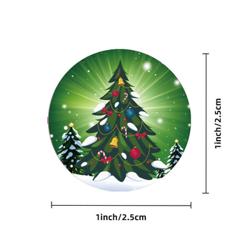 1000 db, 2,5 cm-es, karácsonyi ünnepi matrica, zöld karácsonyi témájú, Mikulás karácsonyi hóember