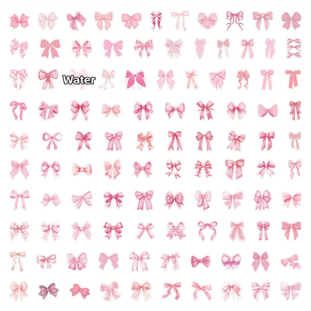 100 új masni matrica rajzfilm rózsaszín masni graffiti vízálló matrica poggyászpohár dekoráció