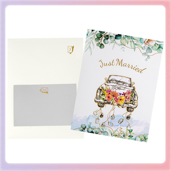 ✅ Διασυνοριακή στερεοφωνική ευχετήρια κάρτα 3D κάρτα Αγίου Βαλεντίνου γάμου κλασικό αυτοκίνητο χειροποίητη κάρτα ευλογίας σκάλισμα χαρτιού