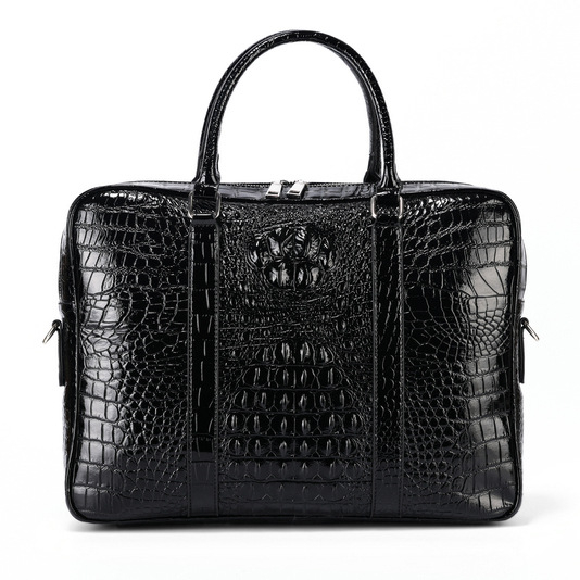 Moodne krokodillimustriga arvutikott meeste käekott äriportfell lihtne reisikott