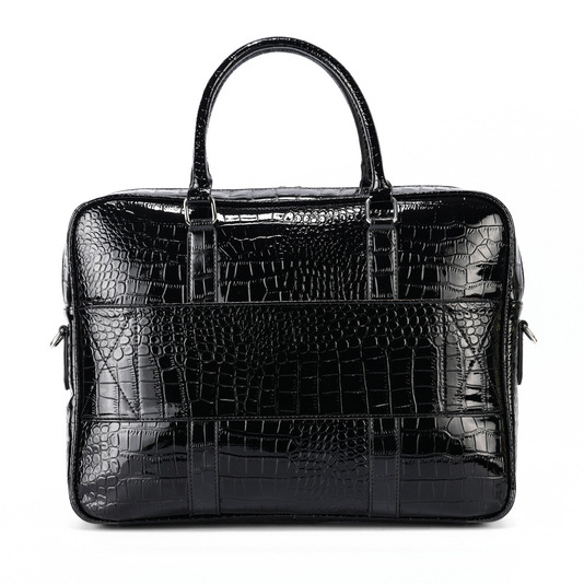 Moodne krokodillimustriga arvutikott meeste käekott äriportfell lihtne reisikott