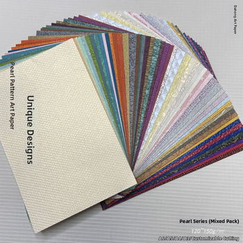 Perlamutrinių serijų mišrios kūrybinės „pasidaryk pats“ rankinės knygos retro stiliaus palaidų lapų pagrindinė medžiaga, popierius, rankų darbo medžiaga, dekoravimo fonas