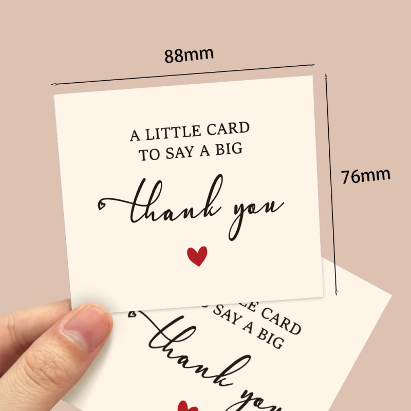 50 lehte/pakis pruunid ristkülikukujulised lihtsad tänukaardid kaetud paberist visiitkaardid kinkepakendi kaunistuskaardid inglise keeles