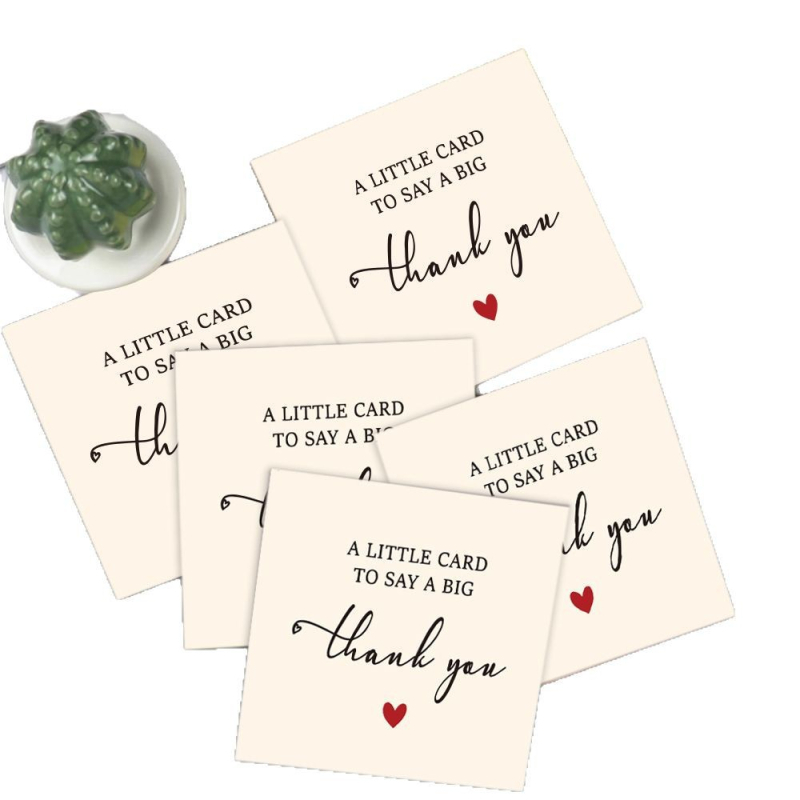 50 lehte/pakis pruunid ristkülikukujulised lihtsad tänukaardid kaetud paberist visiitkaardid kinkepakendi kaunistuskaardid inglise keeles