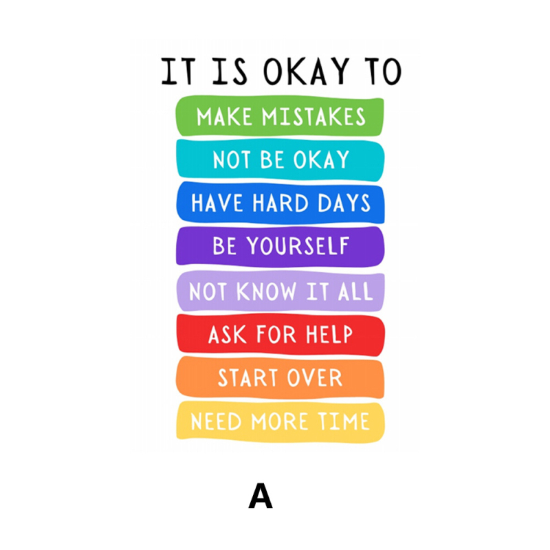 Модерна семпла английска декоративна картина за хол в ранно образование, цветна пътека, платно, живопис на едро, английски думи, мастиленоструйна живопис, ядро