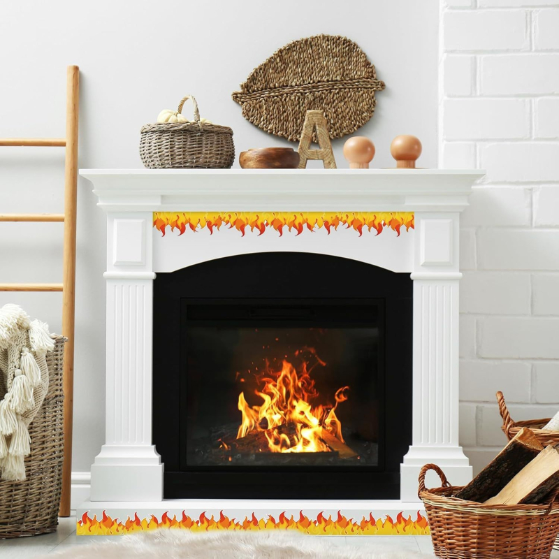 Piiriülene kuum müük tuleteatetahvli ääris punane oranž leegikaunistusega ääris sobib kooliklassi tahvli kaunistamiseks