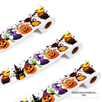 Jt016 Halloweeni kõrvitsalambi kummitusnahkhiire klaasist teadetetahvli rull isekleepuv dekoratiivne kleebis
