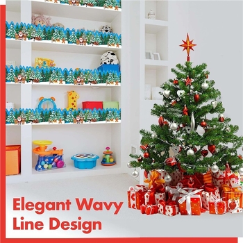 Feltekercselt karácsonyi díszes táblára nyomtatott hirdetőtábla oldalkeret matricák kézzel készített kézműves dekoratív öntapadós matricák