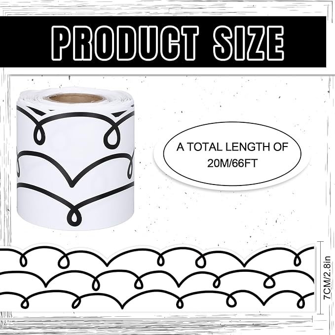 Határon átnyúló folttáblás hirdetőtábla szegélymatrica, fekete vonalas táblára való dekoratív matrica, tantermi tábla, iskolakezdési szezon matrica