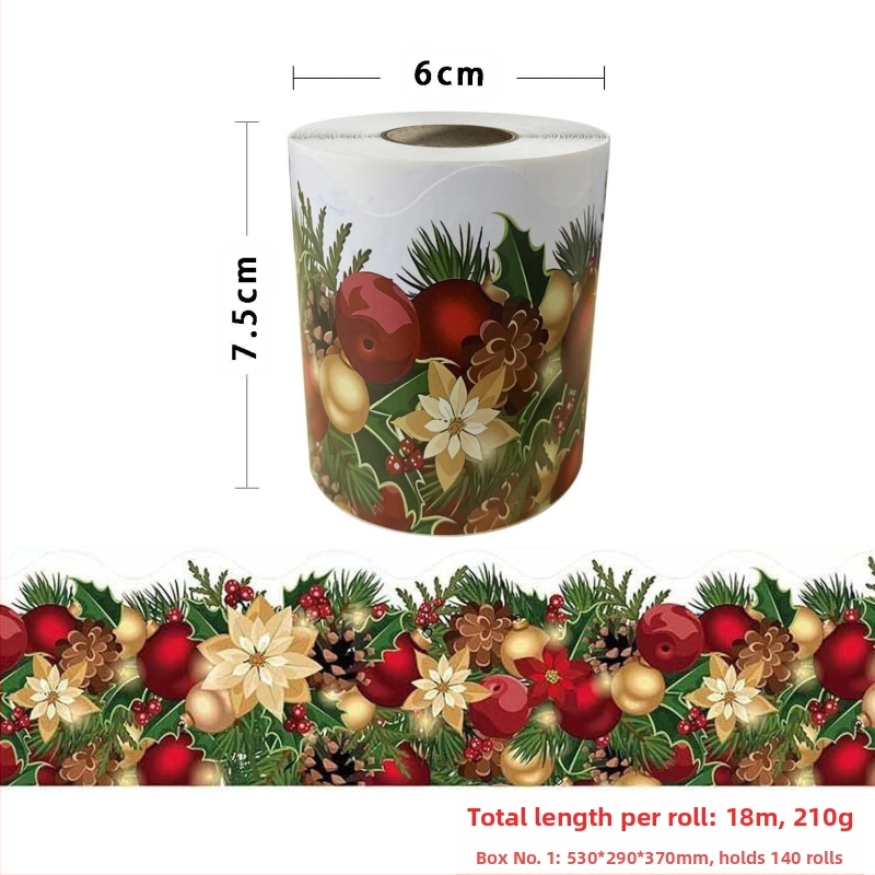 Hulgimüük rullides jõulupühade dekoratiivsed ääriskleebised, käsitööna valminud dekoratiivsed kleebised