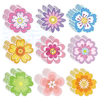 54 tk kevadlille õõnes topelttrükitud paberist dekoratiivne kevadine teadetetahvel klassiruumi kaunistuseks