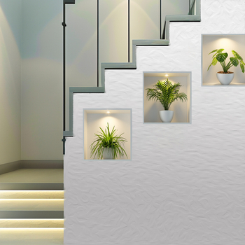 Új ACC1020ABC Trópusi zöld növény cserepes növény fali matricák hálószoba nappali bejárat otthon faldekorációs matricák