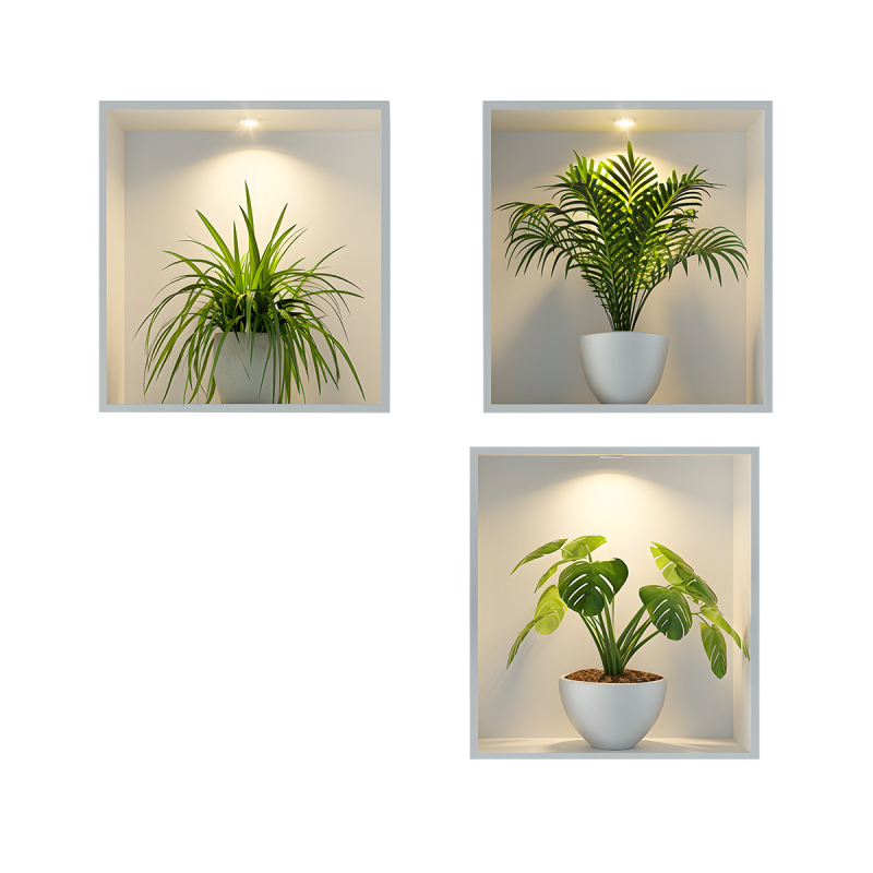 Új ACC1020ABC Trópusi zöld növény cserepes növény fali matricák hálószoba nappali bejárat otthon faldekorációs matricák