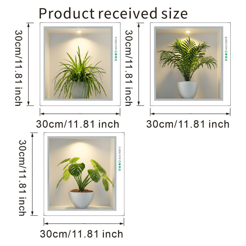 Új ACC1020ABC Trópusi zöld növény cserepes növény fali matricák hálószoba nappali bejárat otthon faldekorációs matricák