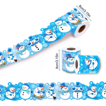 JT036 Amazoni jõulude lumememme tahvli klaasist pagasirulli kleebis