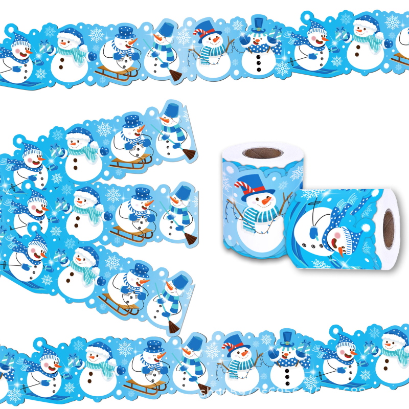 JT036 Amazoni jõulude lumememme tahvli klaasist pagasirulli kleebis