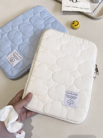 Korėjietiškas mielas debesų siuvinėtas iPad planšetinio kompiuterio krepšys, 11/13/15 colių, nešiojamojo kompiuterio kosmetikos krepšys.