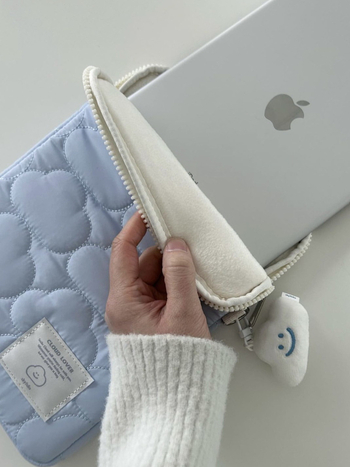 Korėjietiškas mielas debesų siuvinėtas iPad planšetinio kompiuterio krepšys, 11/13/15 colių, nešiojamojo kompiuterio kosmetikos krepšys.