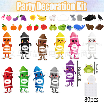 αυτοκόλλητο τοίχου με διακοσμητικό μαυροπίνακα και σχολική ατμόσφαιρα