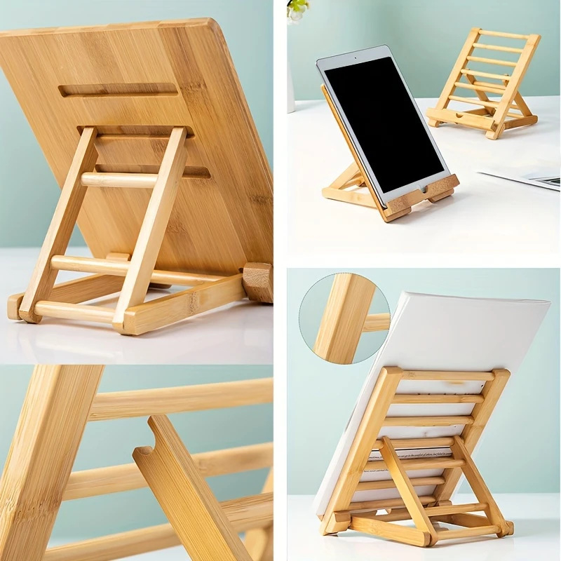 Tarpvalstybinis karšto pardavimo bambukinis planšetinių kompiuterių stovas biuro darbalaukio mokymosi skaitymo stovas universalus vietoje didmeninė prekyba