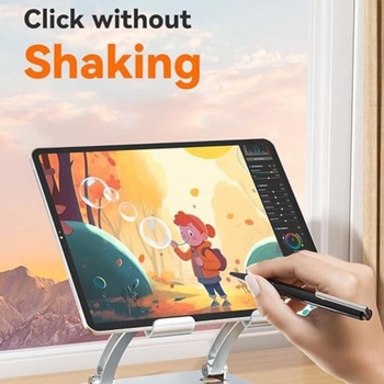 Idock Suport pliabil convenabil din aliaj de aluminiu pentru tabletă, suport pentru desktop pentru jocuri de pui, T84