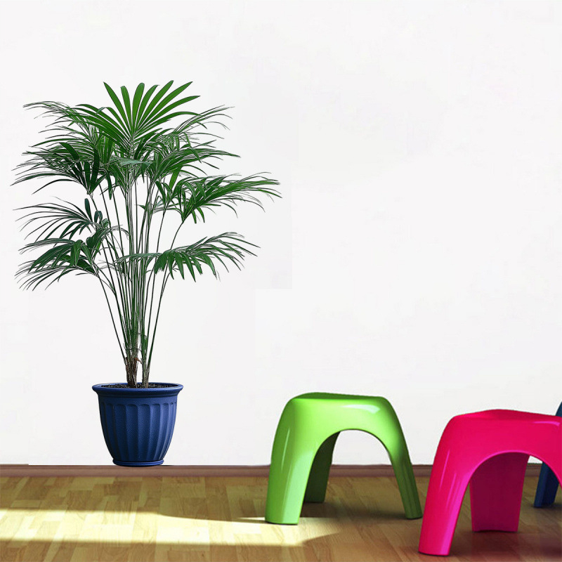 Gyári új zöld levelek zöld növények cserepes falmatricák nappali hálószoba folyosó veranda gyerekszoba dekorációs festmény KSA-7G