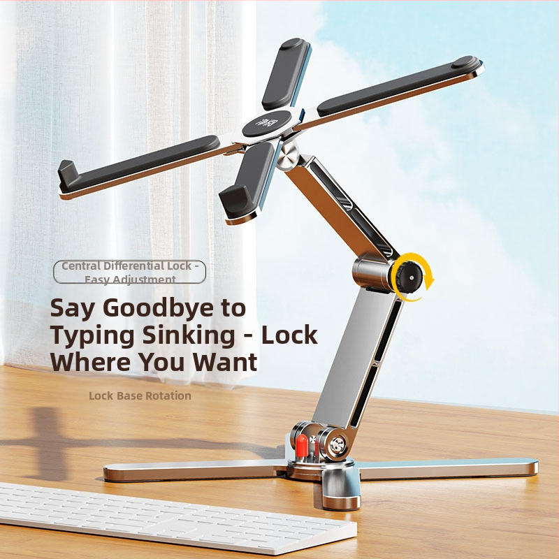 Sülearvuti U8 alus 360° pöörlev lauaarvuti riputatud kronstein jahutav kokkupandav alumiiniumsulamist kaasaskantav