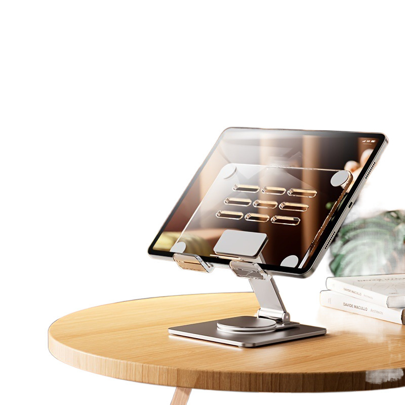 360 laipsnių besisukantis metalinis stalinis laikiklis mobiliojo telefono tinklui raudonas plokščiaekranis universalus televizorius tingus patogus sulankstomas