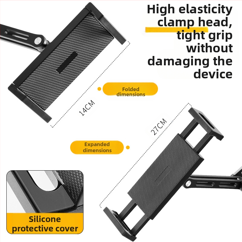 Стенна скоба за мобилен телефон, таблет и таблет с двойно предназначение, алуминиева сплав, стенен монтаж, сгъваема въртяща се конзолна скоба