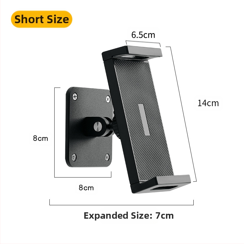 Стенна скоба за мобилен телефон, таблет и таблет с двойно предназначение, алуминиева сплав, стенен монтаж, сгъваема въртяща се конзолна скоба