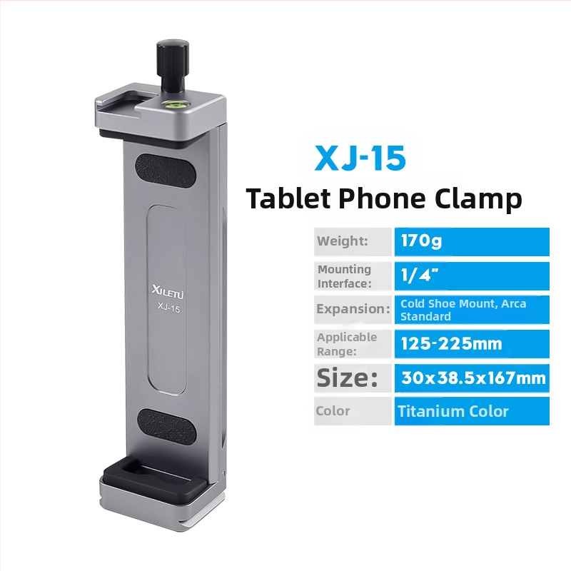 Xyloto XJ15 изцяло метална стойка за таблет, фотография, универсална настолна стойка за мобилен телефон, щипка за фиксиране на предавания на живо