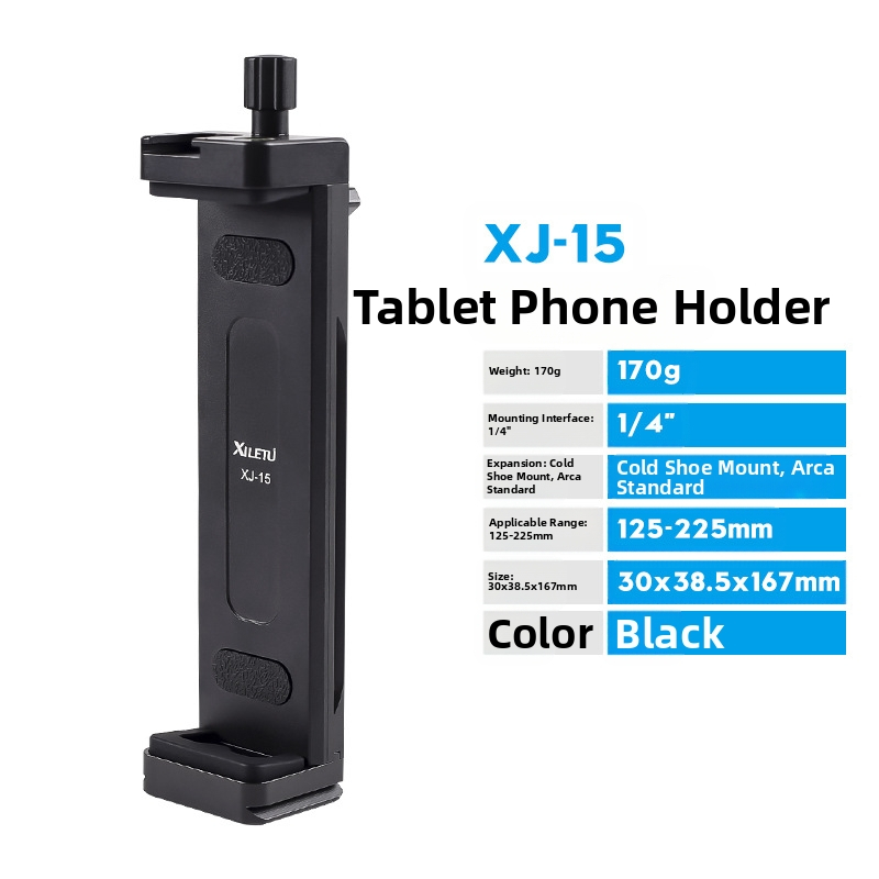 Xyloto XJ15 изцяло метална стойка за таблет, фотография, универсална настолна стойка за мобилен телефон, щипка за фиксиране на предавания на живо