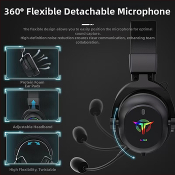 Νέα διασυνοριακά ακουστικά παιχνιδιών RGB με μικρόφωνο και ενσύρματο υπολογιστή για μακροχρόνια χρήση, δεν βλάπτουν τις απευθείας πωλήσεις του εργοστασίου