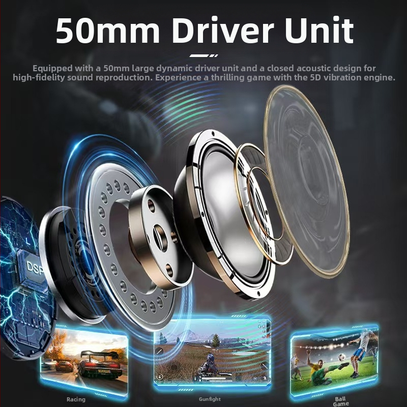 Трансгранични нови RGB слушалки за игра с монтиране на глава и микрофон с кабелен компютър с дългосрочно носене не вреди на директните продажби от фабриката