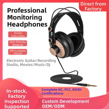 Căști transfrontaliere cu recorder profesional, geantă mare, căști cu fir, 50 mm, monitor fără driver, jocuri pe calculator, microfon pentru sporturi electronice