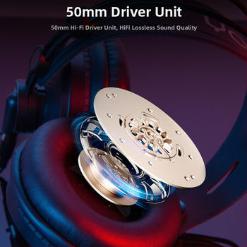 Căști transfrontaliere cu recorder profesional, geantă mare, căști cu fir, 50 mm, monitor fără driver, jocuri pe calculator, microfon pentru sporturi electronice