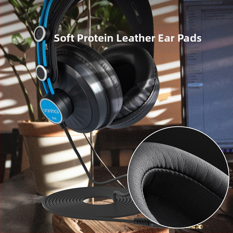 Трансгранични слушалки, професионални рекордери, голяма чанта, кабелни слушалки, 50 мм, монитор без драйвери, компютърна игра, микрофон за електронни спортове