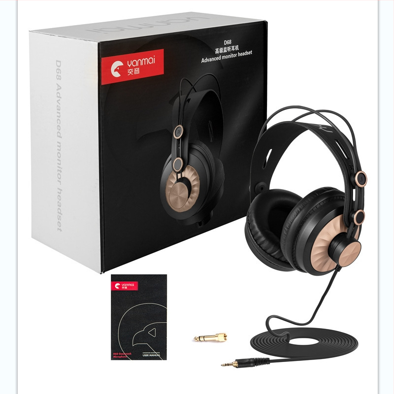 Căști transfrontaliere cu recorder profesional, geantă mare, căști cu fir, 50 mm, monitor fără driver, jocuri pe calculator, microfon pentru sporturi electronice