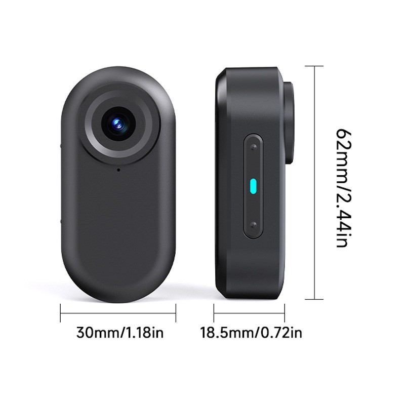 Határokon átnyúló új, kültéri hordozható hüvelykujjkamera 1080P HD kisállat-felvevő mágneses töltőtartály akkumulátor-üzemidővel