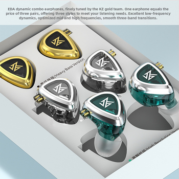 KZ-EDA dupla mágneses tekercses kombinált fejhallgató hifi láz cserélhető számítógépes játék zene univerzális fejhallgató