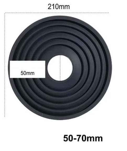 Sobib peegelkaamera objektiivivarjukile, klaasist silikoonkatetele, 50–70 mm ja 70–90 mm