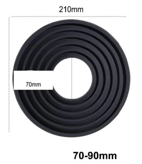Sobib peegelkaamera objektiivivarjukile, klaasist silikoonkatetele, 50–70 mm ja 70–90 mm